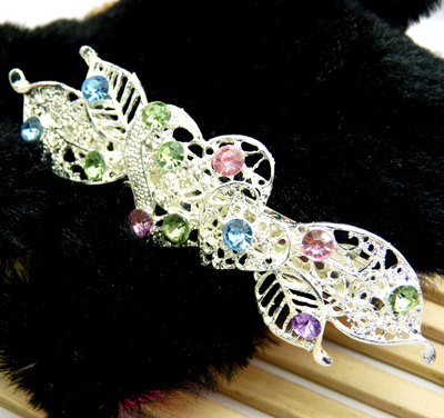 韩版水钻弹簧夹顶夹横夹发卡发夹镶钻横夹