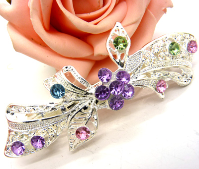 韩版水钻弹簧夹顶夹横夹发卡发夹水钻横夹 