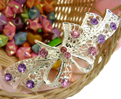 韩版水钻弹簧夹顶夹横夹发卡发夹水钻横夹 