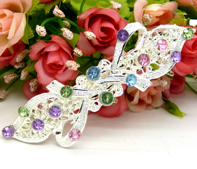 韩版水钻弹簧夹顶夹横夹发卡发夹水钻横夹	