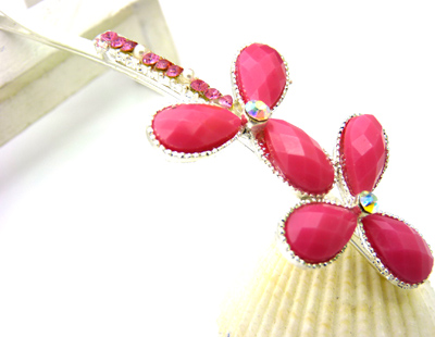 六叶草发饰 合金珍珠 合金钻压夹 