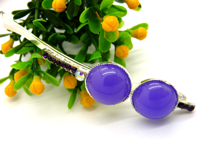 糖果发饰 合金珍珠 合金钻压夹 边夹