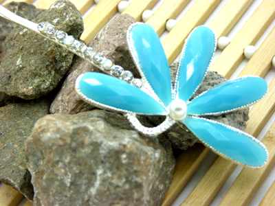 海之星五彩石发饰 合金珍珠 合金钻压夹 边夹	