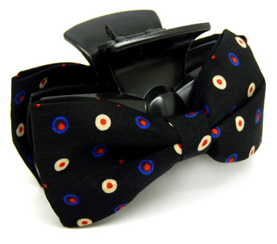 韩版新款头饰 点点布艺蝴蝶结抓夹 头饰时尚发抓夹	