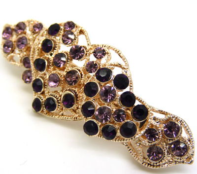 水钻合金时尚边夹发卡马尾夹横夹弹簧夹