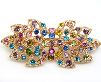 水钻合金蝴蝶结发夹顶夹发饰马尾夹弹簧夹