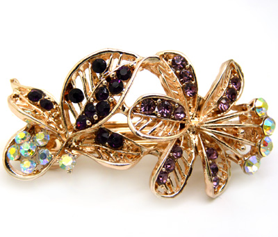 水钻合金蝴蝶结发夹顶夹发饰 时尚边夹发卡马尾夹横夹