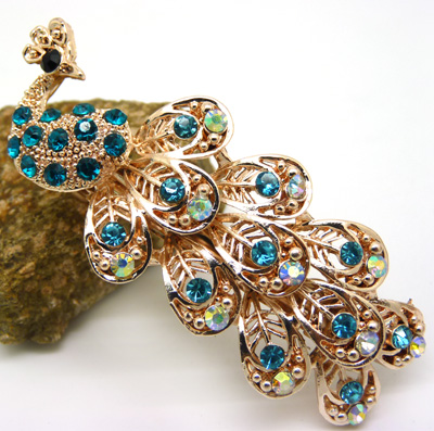 韩版 水钻合金蝴蝶结发夹顶夹发饰 时尚弹簧夹