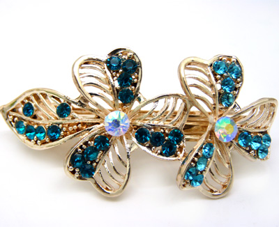 韩版 水钻合金蝴蝶结发夹顶夹发饰 时尚边夹发卡马尾夹横夹	