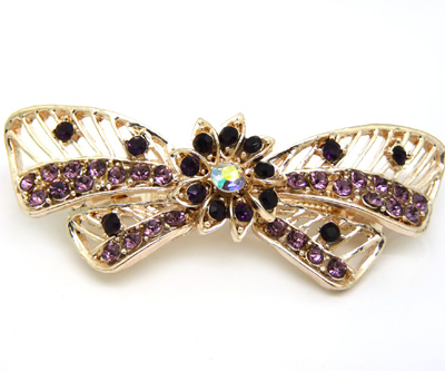 韩版 水钻合金蝴蝶结发夹顶夹发饰 时尚边夹发卡马尾夹横夹