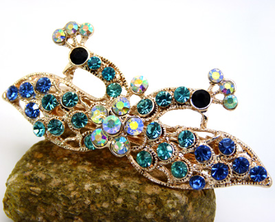 水钻合金蝴蝶结发夹顶夹发饰弹簧夹 永久保色