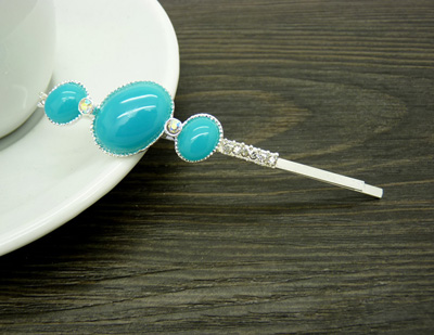 时尚女水钻合金发夹头饰一字夹发卡子发饰品韩国正品