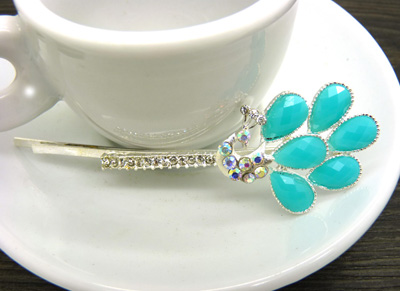 时尚女水钻合金发夹头饰一字夹发卡子发饰品韩国正品	