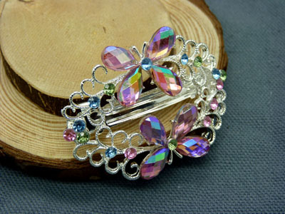 水晶发夹 韩版水钻发饰弹簧夹 韩国头饰 -弹簧夹	永久保色