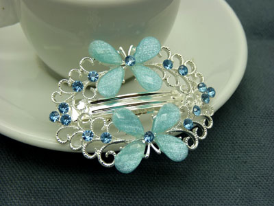 水晶发夹 韩版水钻发饰弹簧夹 韩国头饰 -弹簧夹	永久保色