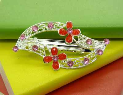 女人水钻发夹 发顶夹发夹弹簧夹发饰 头饰品 -弹簧夹永久保色