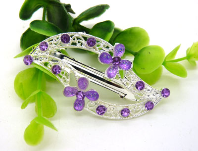 女人水钻发夹 发顶夹发夹弹簧夹发饰 头饰品 -弹簧夹永久保色