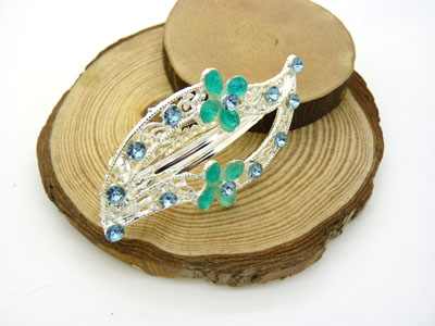 女人水钻发夹 发顶夹发夹弹簧夹发饰 头饰品 -弹簧夹永久保色