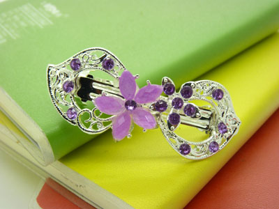 女人水钻发夹 发顶夹发夹弹簧夹发饰 头饰品 -弹簧夹	