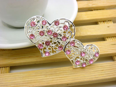 时尚合金皓石发夹弹簧 水钻顶夹马尾夹 永久保色