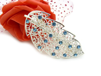 发夹弹簧夹合金水钻顶夹马尾夹-合金锆石弹簧夹	永久闪耀