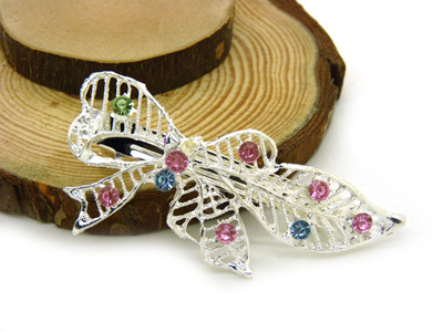  水晶镂空发夹 顶夹 合金锆石横夹 -弹簧夹	