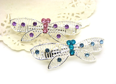 合金水钻水晶镂空发夹 顶夹 合金锆石横夹 -弹簧夹