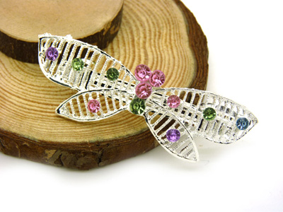  合金水钻水晶镂空发夹 顶夹 合金锆石横夹 -弹簧夹