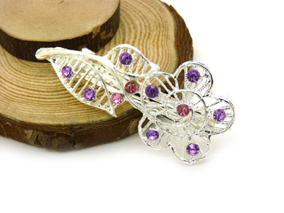 时尚水钻锆石发饰弹簧夹 精品弹簧夹头卡 如意弹簧夹 -弹簧夹