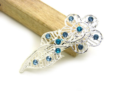 时尚水钻锆石发饰弹簧夹 精品弹簧夹头卡 如意弹簧夹 -弹簧夹