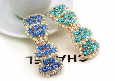 水晶发夹顶夹镶钻头饰品时尚弹簧夹-12韩国正品