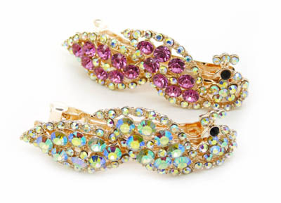 韩版亚克力盘发头饰弹簧夹韩国正品 永久闪耀合金保色