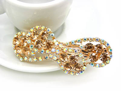 韩版亚克力盘发头饰弹簧夹 韩国正品 永久闪耀 合金保色