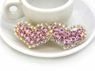 爱心个性树叶顶夹边夹横夹弹簧夹 韩国正品 永久闪耀合金保色