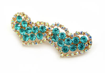 爱心个性树叶顶夹边夹 横夹弹簧夹韩国正品 永久闪耀合金保色