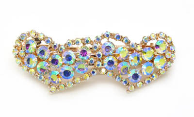 爱心个性树叶顶夹边夹 横夹弹簧夹韩国正品 永久闪耀合金保色