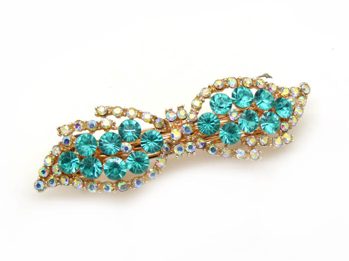 爱心个性树叶顶夹边夹 横夹弹簧夹水钻镶钻 韩国正品永久闪耀