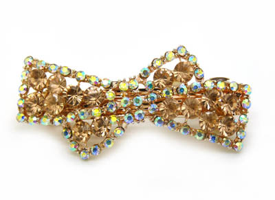 爱心个性树叶顶夹边夹 横夹弹簧夹水钻镶钻韩国正品 永久闪耀