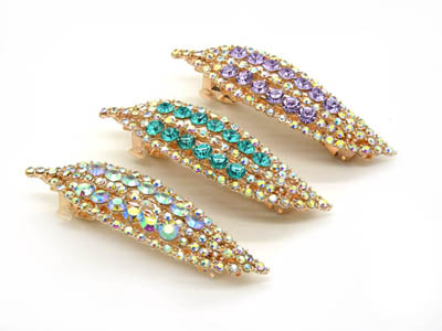  水钻韩版合金发夹韩国正品 永久闪耀合金保色