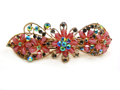 韩国发饰马尾夹头饰孔雀弹簧夹顶夹横夹-11