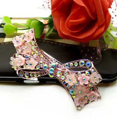 韩国发饰马尾夹头饰孔雀弹簧夹顶夹横夹-13  韩国正品  永久闪耀合金保色