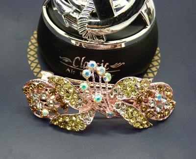 韩国发饰马尾夹头饰孔雀弹簧夹顶夹横夹-12	韩国正品永久闪耀