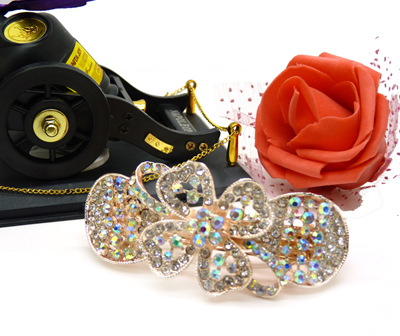 韩国发饰马尾夹头饰孔雀弹簧夹顶夹横夹-19	韩国正品  永久闪耀 合金保色