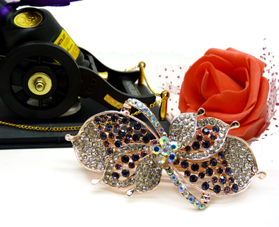 韩国发饰马尾夹头饰孔雀弹簧夹顶夹横夹-19  韩国正品  永久闪耀  合金保色