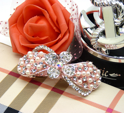 韩国发饰马尾夹头饰孔雀弹簧夹顶夹横夹-4  永久闪耀 韩国正品 合金保色