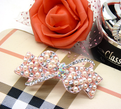 韩国发饰马尾夹头饰孔雀弹簧夹顶夹横夹-4  韩国正品永久闪耀 合金保色