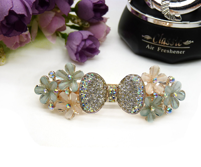 韩国发饰马尾夹头饰孔雀弹簧夹顶夹横夹-18  永久闪耀 韩国正品