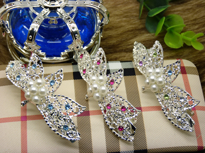 水钻镂空复古蝴蝶结发夹横夹顶夹韩国马尾夹	水钻镶钻 永久闪耀