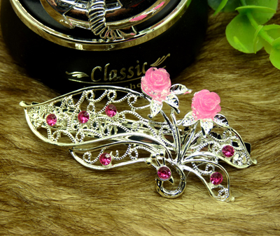 水钻镂空复古蝴蝶结发夹横夹顶夹韩国马尾夹	永久闪耀  韩国正品 