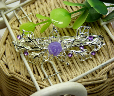 水钻镂空复古蝴蝶结发夹横夹顶夹韩国马尾夹  韩国正品 永久闪耀